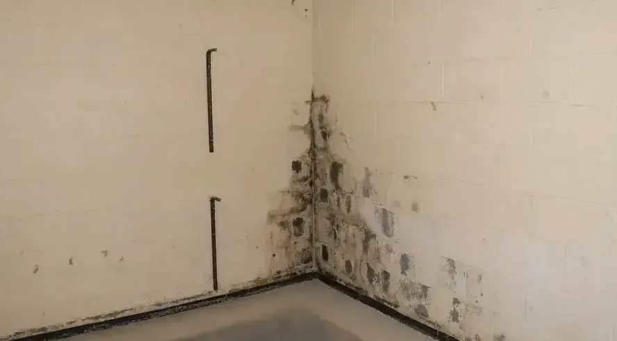 Fields Mold Remediation technician performing Basement Mold Removal in a San Ramon, CA home